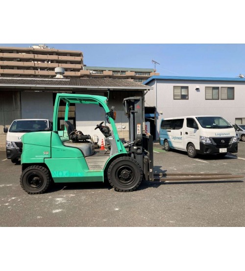 Xe nâng Nhật bãi 4 tấn Mitsubishi FD40NT F19D dịch giá động cơ S6S, sản xuất năm 2014 tại Nhật Bản